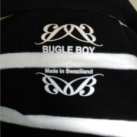 Bugle Boy For Her Striped Polo Sz L - Picture 2 of 6